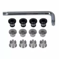 FSA Kit De Tornillos + Llave Plateado 12 Piezas (triple)