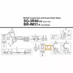 Shimano Varilla Nexus SG-3R40-DX, BR-IM31-R -Accesorios para bicicletas comercio varilla nexus sg 3r40 dx br im31 r 3